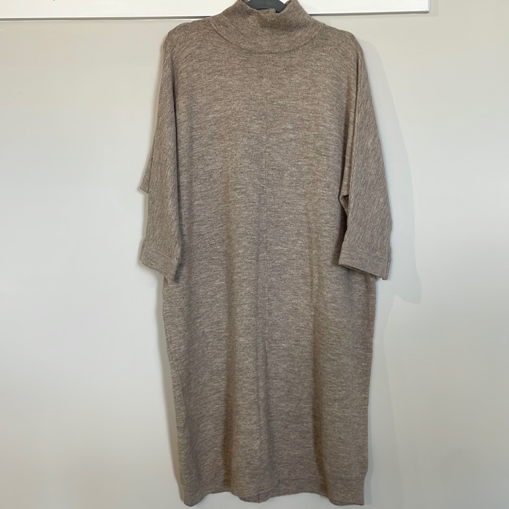 Anthropologie Saturday Sunday Turtleneck Sweaterdress Lagenlook minimalist Small